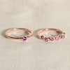Thumbnail Image 4 of Juliette Maison Natural Pink Tourmaline & Natural Garnet Ring 10K White Gold