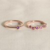 Thumbnail Image 4 of Juliette Maison Natural Aquamarine & Natural Rhodolite Garnet Ring 10K Rose Gold