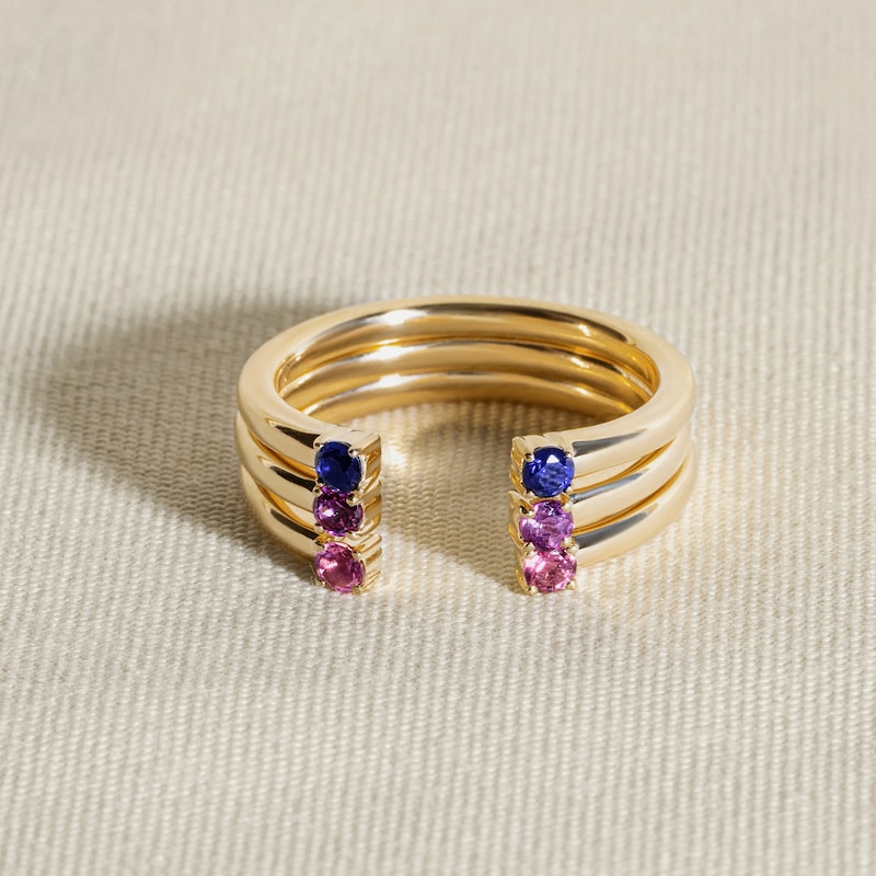 Main Image 4 of Juliette Maison Natural Citrine Cuff Ring 10K Rose Gold