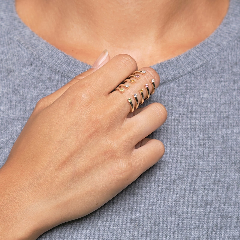 Main Image 5 of Juliette Maison Natural Citrine Cuff Ring 10K Rose Gold