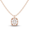 Thumbnail Image 1 of Juliette Maison Natural White Sapphire Pendant Necklace 10K Rose Gold
