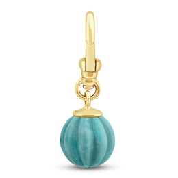 Charm'd by Lulu Frost 10K Yellow Gold 9MM Turquoise Birthstone Charm