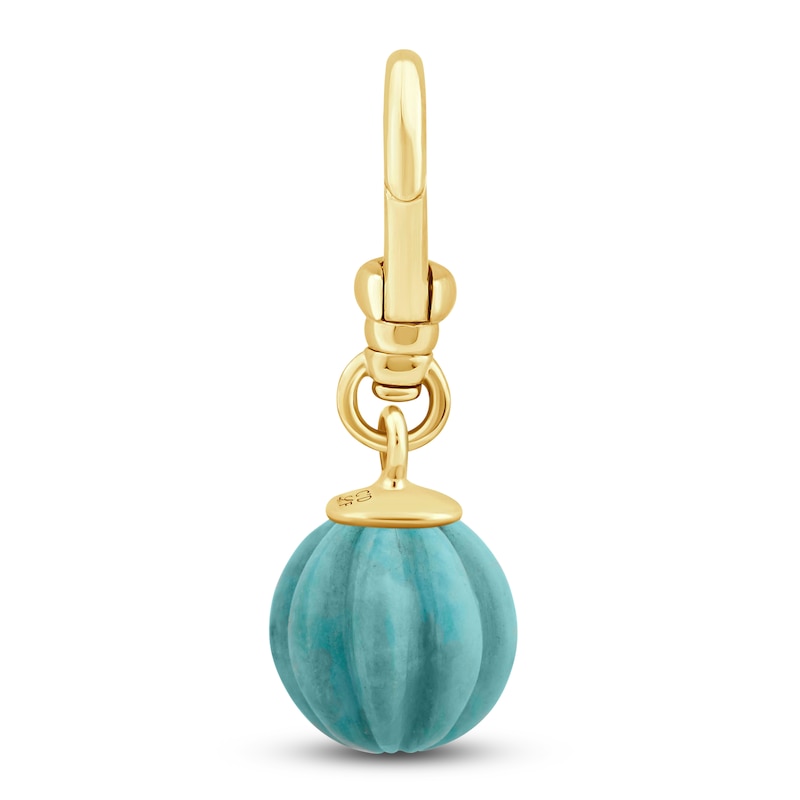 Main Image 1 of Charm'd by Lulu Frost 10K Yellow Gold 9MM Turquoise Birthstone Charm