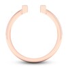 Thumbnail Image 4 of Diamond Open Cuff Wedding Band 1/10 ct tw Baguette 14K Rose Gold