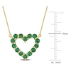 Thumbnail Image 2 of Natural Emerald Heart Necklace 10K Yellow Gold 17"
