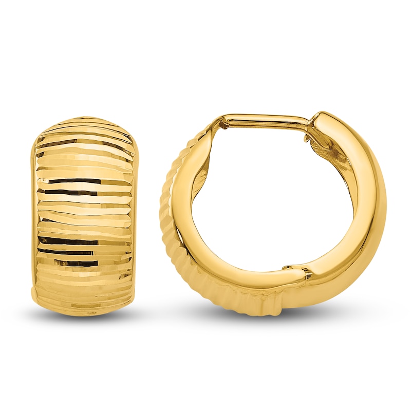 Main Image 1 of Hinged Hoop Earrings 14K Yellow Gold