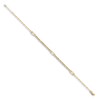 High-Polish Mirror Link Anklet 14K Yellow Gold 10"
