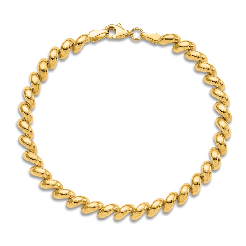 Main Image 4 of San Marco Chain Bracelet 14K Yellow Gold 7.5"