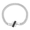Thumbnail Image 1 of Y-Knot Men's Black Diamond Bracelet 1/3 ct tw Round Sterling Silver