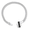 Thumbnail Image 1 of Y-Knot Men's Black Diamond Bracelet 1/3 ct tw Round Sterling Silver