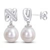 Thumbnail Image 0 of Y-Knot Freshwater Cultured Pearl Dangle Earrings 1/15 ct tw Diamonds 14K White Gold