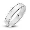 Thumbnail Image 1 of Men's Beveled Edge Wedding Band Platinum 5.0mm