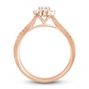 Thumbnail Image 1 of Diamond Engagement Ring 1 ct tw Emerald/Round 14K Rose Gold