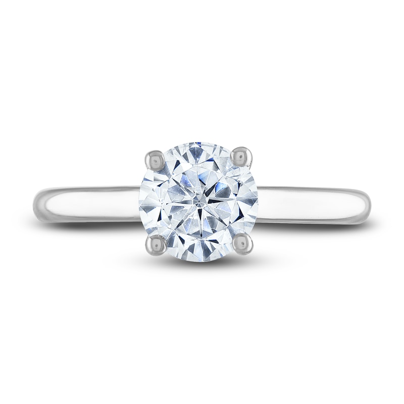 Main Image 3 of Lab-Grown Diamond Solitaire Engagement Ring 1-1/2 ct tw Round Platinum (F/SI2)