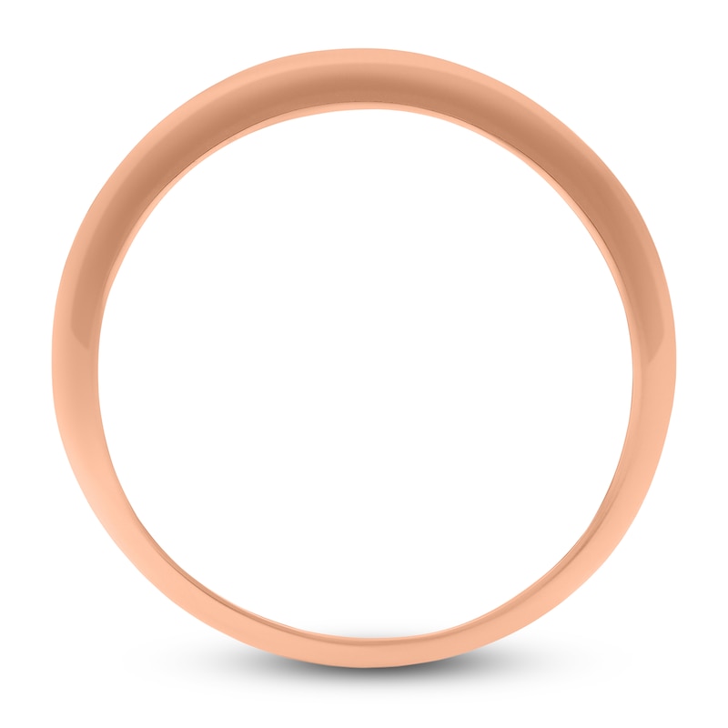 Main Image 4 of Men's Natural Black Sapphire Wedding Band 14K Rose Gold 5.5mm