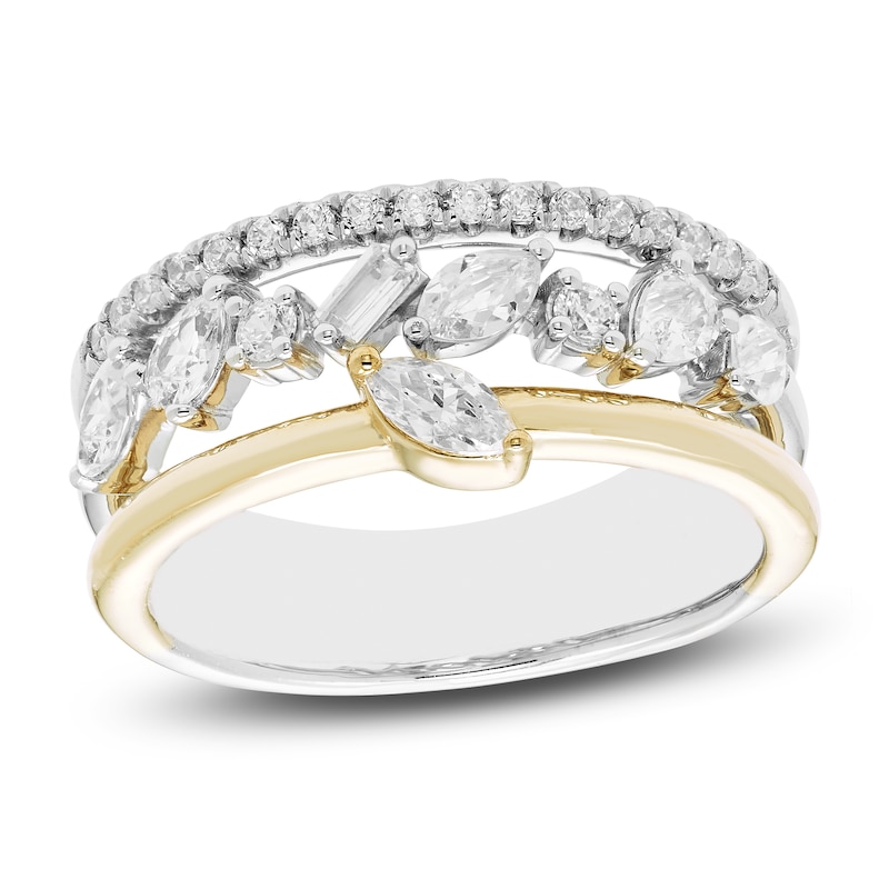 Main Image 1 of Diamond Stackable Ring 3/4 ct tw Round/Marquise/Baguette/Pear 14K Two-Tone Gold