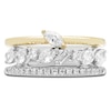 Thumbnail Image 3 of Diamond Stackable Ring 3/4 ct tw Round/Marquise/Baguette/Pear 14K Two-Tone Gold
