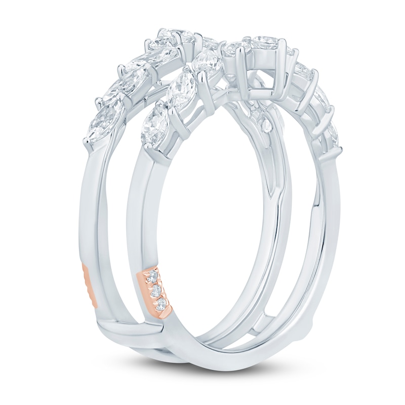 Pnina Tornai Lab-Created Diamond Anniversary Enhancer Band 1 ct tw Marquise/Round 14K White Gold