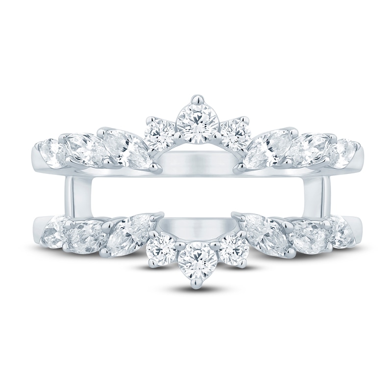 Main Image 3 of Pnina Tornai Lab-Grown Diamond Anniversary Enhancer Band 1 ct tw Marquise/Round 14K White Gold