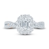 Thumbnail Image 2 of Pnina Tornai Diamond Engagement Ring 1-1/2 ct tw Emerald/Round Platinum