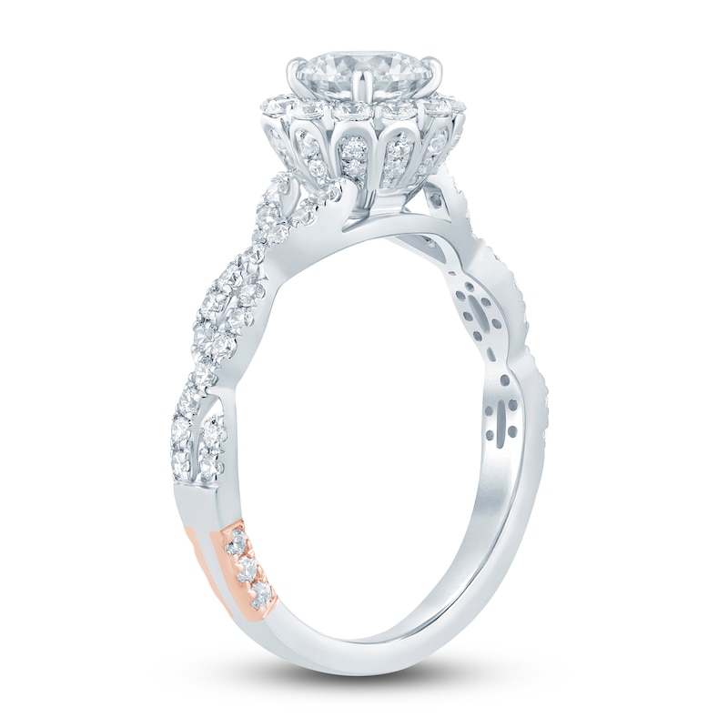 Pnina Tornai Diamond Engagement Ring 1-1/3 ct tw Round Platinum
