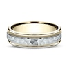 Thumbnail Image 3 of Hammered Wedding Band 14K Two-Tone Gold 6.0mm