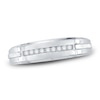 Thumbnail Image 1 of Men's Diamond Wedding Band 1/10 ct tw Round 14K White Gold
