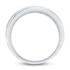 Thumbnail Image 2 of Men's Diamond Wedding Band 1/10 ct tw Round 14K White Gold