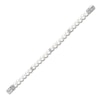 Thumbnail Image 2 of 1933 by Esquire Men's Freshwater Cultured Pearl & Natural White Topaz Bracelet Sterling Silver 8.25"