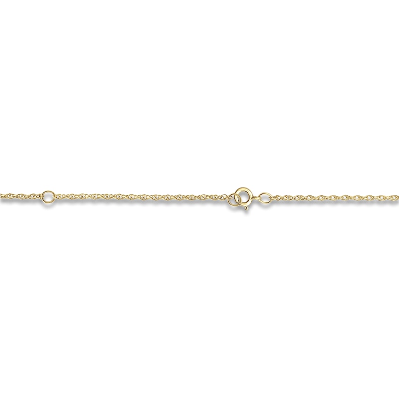 Main Image 3 of High-Polish Personalized Name & Number Pendant Necklace 14K Yellow Gold 22"