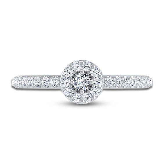 Diamond Promise Ring 1/5 ct tw Round 14K White Gold