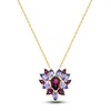 Thumbnail Image 1 of Natural Tanzanite, Garnet Necklace 10K Yellow Gold