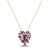 Thumbnail Image 2 of Natural Tanzanite, Garnet Necklace 10K Yellow Gold