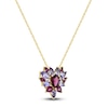 Thumbnail Image 1 of Natural Tanzanite, Garnet Necklace 10K Yellow Gold