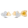 Thumbnail Image 0 of Diamond Double Heart Stud Earrings 1/10 ct tw 14K Yellow Gold