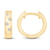 Thumbnail Image 1 of Children's Diamond Accent Bubble Huggie Hoop Earrings 14K Yellow Gold 10mm