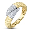 Thumbnail Image 2 of Shy Creation Diamond Bypass Tapered Ring 1/5 ct tw 14K Yellow Gold SC55026051RD