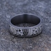 Thumbnail Image 4 of Men's Ocean Scene Comfort-Fit Wedding Band 7.5mm Tantalum & Matte Gray Titanium