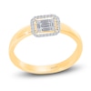 Thumbnail Image 1 of Kallati Baguette & Round-Cut Diamond Ring 1/5 ct tw 14K Yellow Gold