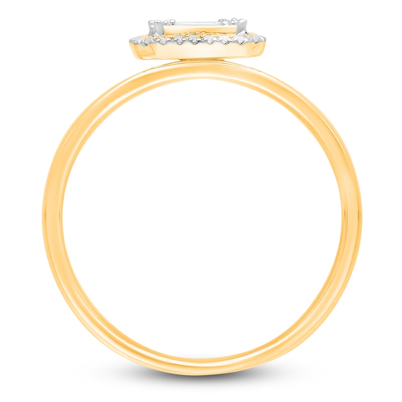 Main Image 2 of Kallati Baguette & Round-Cut Diamond Ring 1/5 ct tw 14K Yellow Gold