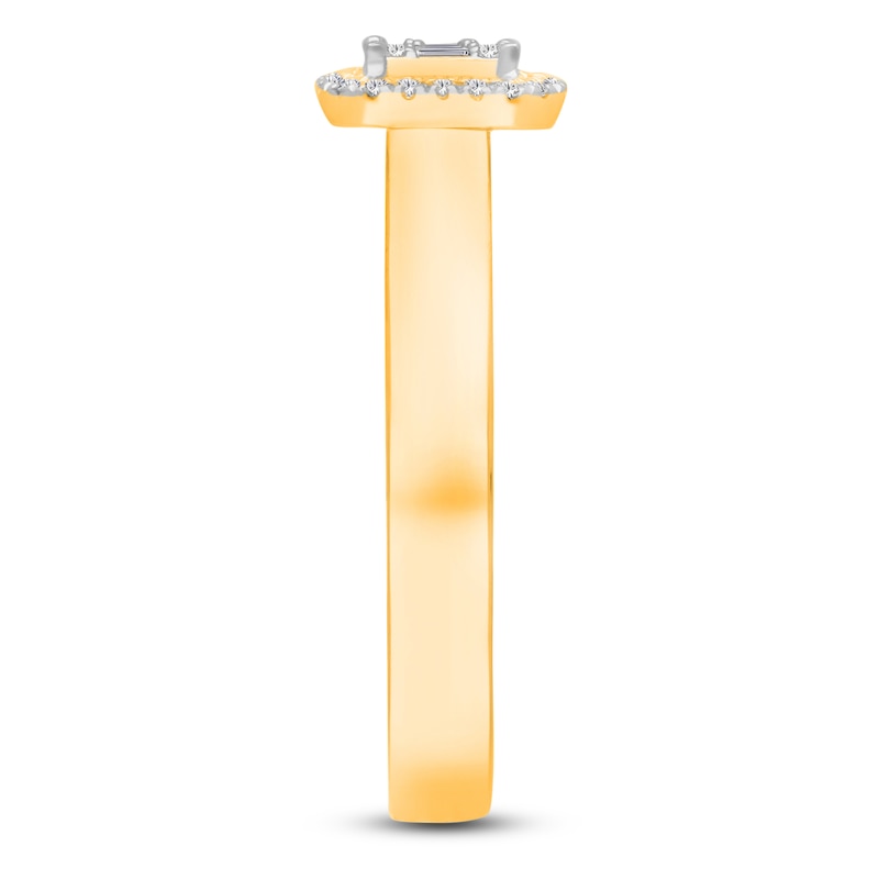 Main Image 3 of Kallati Baguette & Round-Cut Diamond Ring 1/5 ct tw 14K Yellow Gold