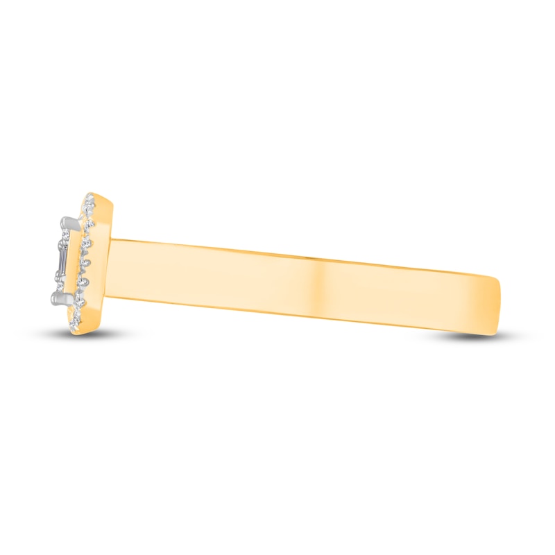 Main Image 4 of Kallati Baguette & Round-Cut Diamond Ring 1/5 ct tw 14K Yellow Gold