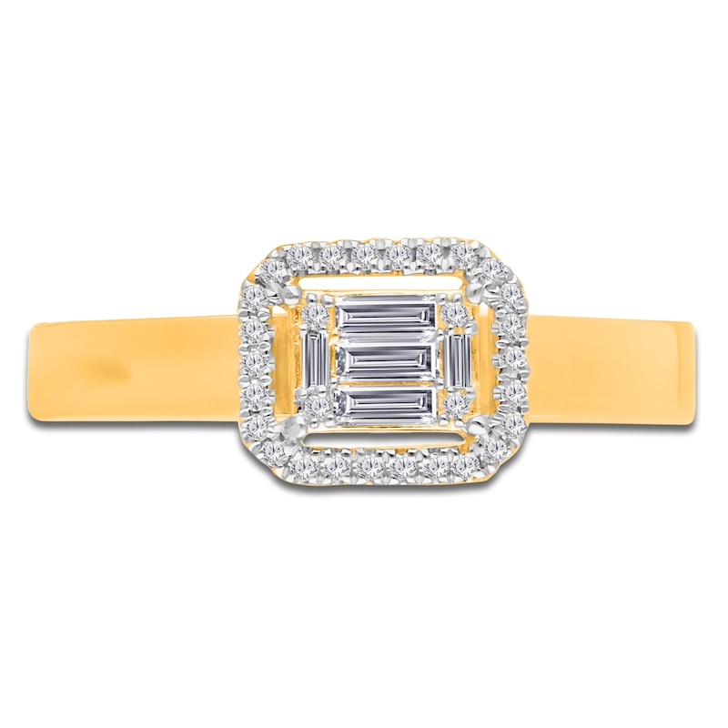 Main Image 5 of Kallati Baguette & Round-Cut Diamond Ring 1/5 ct tw 14K Yellow Gold