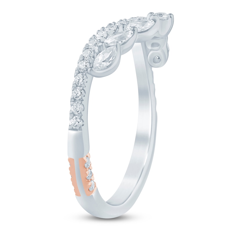 Main Image 2 of Pnina Tornai Marquise & Round-Cut Two-Row Contour Anniversary Ring 1/2 ct tw 14K White Gold