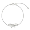 Thumbnail Image 1 of Diamond Accent Bow Bracelet Sterling Silver 7.75"