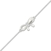 Thumbnail Image 2 of Diamond Accent Bow Bracelet Sterling Silver 7.75"