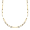 Thumbnail Image 1 of Solid Engravable Five-Bar Paperclip Chain Necklace 14K Yellow Gold 18" 5mm