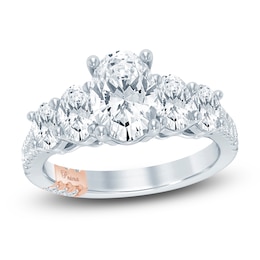 Pnina Tornai Oval-Cut Lab-Grown Diamond Five-Stone Engagement Ring 2-3/4 ct tw 14K White Gold