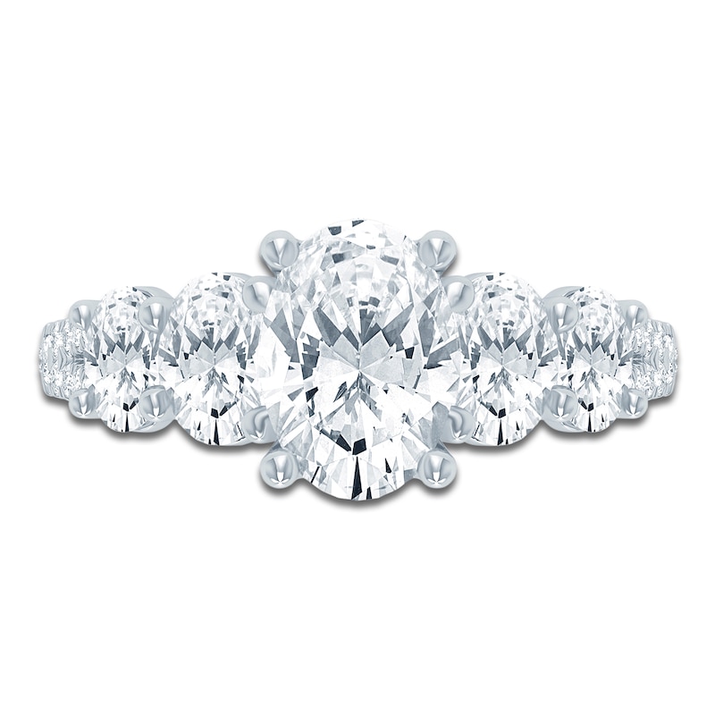Main Image 3 of Pnina Tornai Oval-Cut Lab-Grown Diamond Five-Stone Engagement Ring 2-3/4 ct tw 14K White Gold
