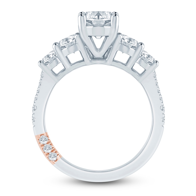 Main Image 4 of Pnina Tornai Oval-Cut Lab-Grown Diamond Five-Stone Engagement Ring 2-3/4 ct tw 14K White Gold